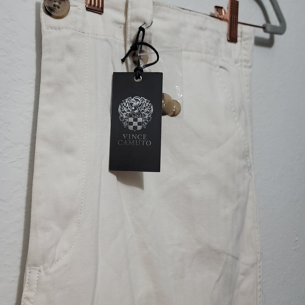 Vince Camuto Mens 100% Cotton White Pants Slacks  38x32 NWT
